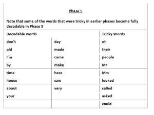High Frequency Words 5