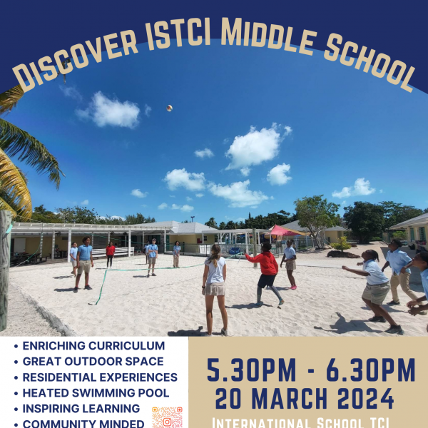 Open house flyer for the ITSCI middle school on 20th March 2024.