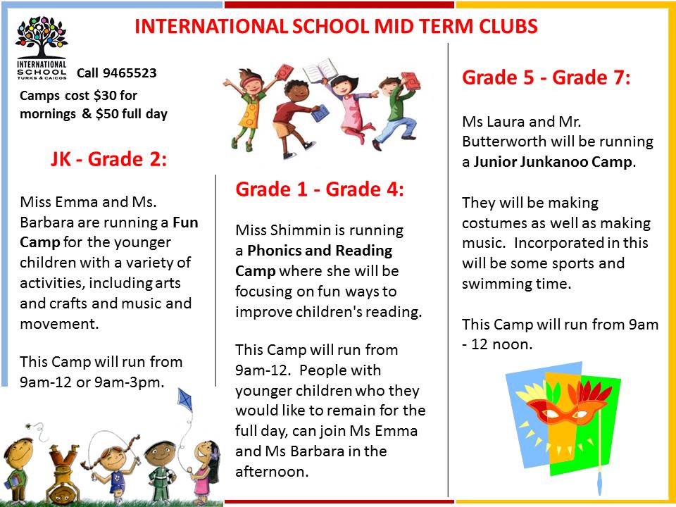 International School Mid term Clubs